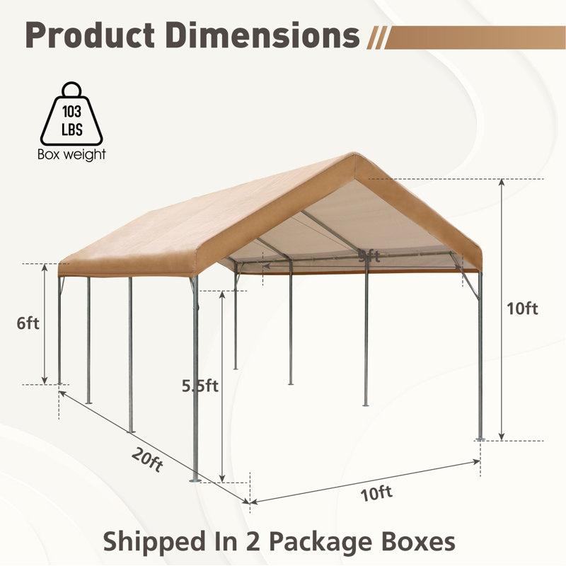 Costco 10x20 portable garage best sale